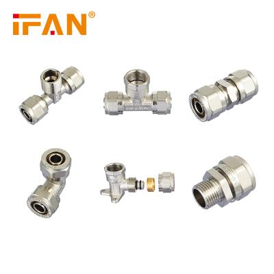 Китай IFANPLUS CE Certificate Manufacturers Brass Light Fitting 50 Years Warranty Brass Thread Fitting Male Tee продается