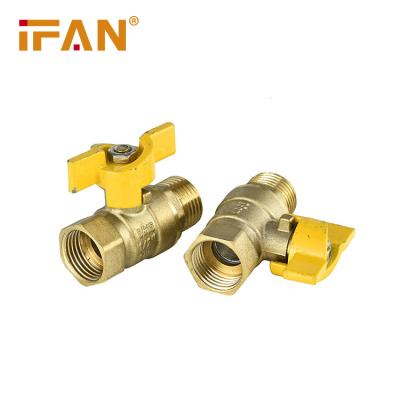 中国 IFAN High Quality Cw617n 1/2 - 2 Inch Brass Lpg Gas Control Ball Valve Copper Ball Valve 販売のため