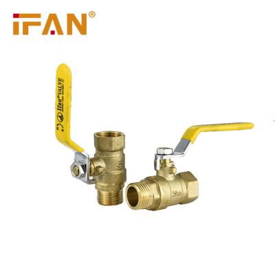 中国 IFAN 1/2'' - 2'' Cw617n Copper Lockable Valve Brass Natural Gas Stove Control Ball Valve 販売のため