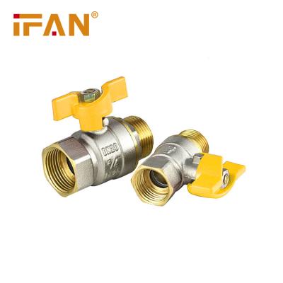 中国 High Quality Free Sample IFAN 81052 Series Brass Ball FM Valve Gas Transport Butterfly Valve 販売のため