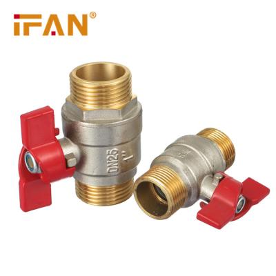 中国 IFAN Wholesale High Quality Zinc Ball Valve Male Ball Valve Butterfly Handle Male Thread One Way Valve 販売のため