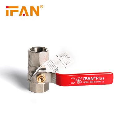 中国 IFAN Factory double female 1/2'' - 4' Bronze' Ball Valve stainless steel Handle Brass Threaded Water copper ball valve 販売のため