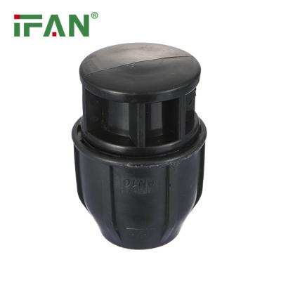 China High Quality Factory Price IFAN PP Compression Fittings Black HDPE Plug For Farm Irrigation System Free Sample zu verkaufen