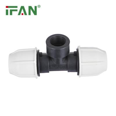 China Hot Sale IFAN Agriculture Irrigation HDPE White Pipe Fittings High Pressure Female TEE ODM OEM Support For Water Supply zu verkaufen