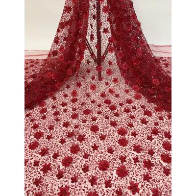 China Who respects the environment; skin-friendly and breathable fabric outer mesh sustainable high quality embroidered dress fabric for sale