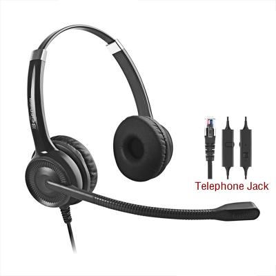 China Beien CS12 RJ11/RJ9 Phone Headset Auriculares Call Center Comfortable Wearing Noise Canceling Earphone Scam Microfono Para Customer Service for sale