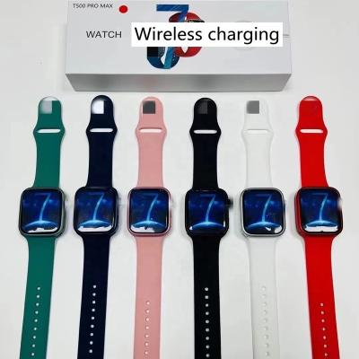 China Cheapest wireless watch T500 PAO MAX charging smart watch series MP3 playback 7 waterproof hiwatch reloj sports T500 plus smart watch 2022 for sale