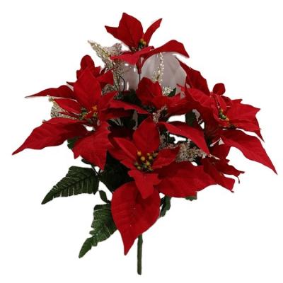 China Celebration Velvet Poinsettia x14 for sale