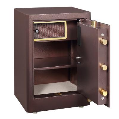 China Solid Steel High Security Digital Code Key Lock Box Home Fireproof Safe for sale