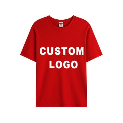 China Anti-Wrinkle Premium Mens Cotton Blank T-shirts Wholesale Blank Logo Cotton T-shirt Plain Mens Unisex Printing 100% Custom T-shirt for sale