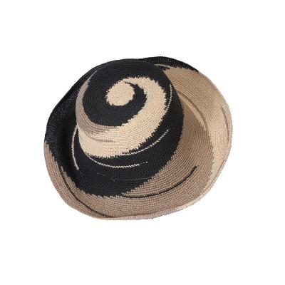 China Wholesale Lightweight Flat Top Straw Hat Classic Straw Hats For Women Sun Beach Hats Custom Logo Straw Hat for sale