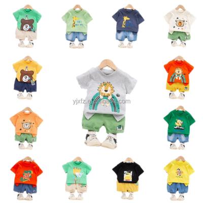 China 2022 New Summer Preppy Children's Summer Style Sleeve Trend Clothes Boys And Girls Fashionable Short Thin Two-piece Sets Wholesale for sale