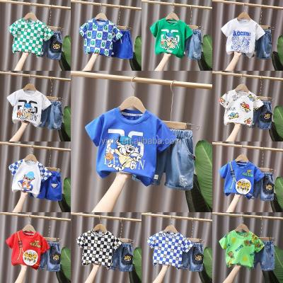 China 2022 Summer Preppy Style Children's New Style Children's Casual Sportswear Boys And Girls Short Sleeve Shorts Two Sets Wholesale for sale