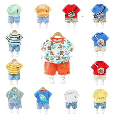 China Preppy style 2022 new summer boys set boys and girls summer children's sleeve wear short thin T-shirt children wholesale for sale