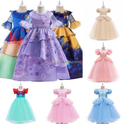 China performance red short dress Anti-wrinkle christmas dress girls sleeve style children western princess dress manufacturers wholesale for sale