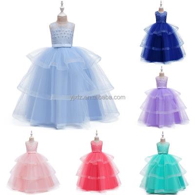 China Anti-wrinkle Europe and the United States sleeveless gauze explosion-style skirt princess girl dress wholesale for sale