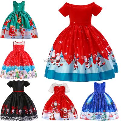 China European Children's Anti-wrinkle 2022 New Princess and American Christmas Dress Girls Performance Dress Wholesale for sale