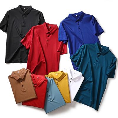 China factory wholesale 100% pure European and American hot cotton Anti-wrinkle summer color men's polo shirt for sale