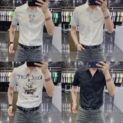 China Anti-Shrink Made In China Casual Summer Shirt Printed Cardigan Quick Drying Breathable High Quality Short Sleeve Shirt for sale