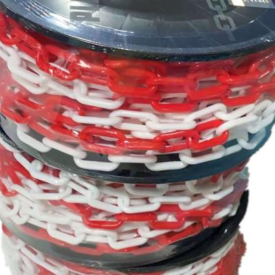 China Road safety 8mm x25M white - yellow-black red color road safety plastic chain for sale