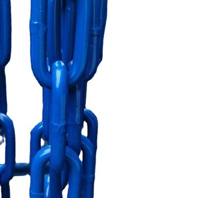 China Binding 13x80 Blue Painted Long Binding Link Chains Lashing Chain for sale