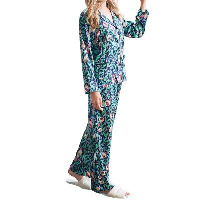 China Breathable Sleepwear Set Silk Pajamas For Women Ladies Designers Pajama Set Custom Wholesale Women Sleepwear For Nightgowns for sale