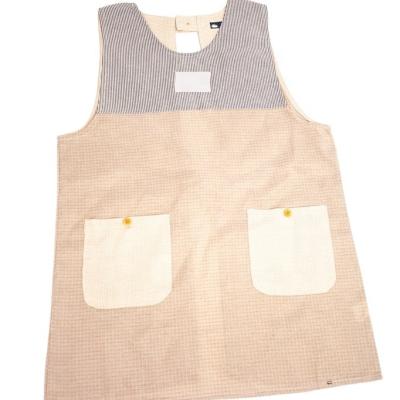 China Latest New Arrival Sleeveless Apron High Quality Custom Kitchen Splicing Sleeveless Apron With Quote for sale