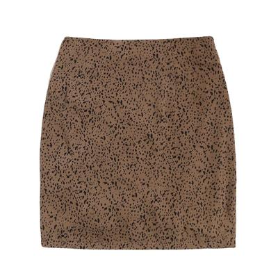 China Breathable Sexy Drawstring Package Hip Mini Skirt Women Leopard Print Casual Bodycon Skirts for sale