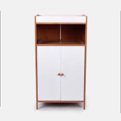 China Modern Factory Price Decorating Bamboo Material MDF Bath Cabinet For Sale for sale