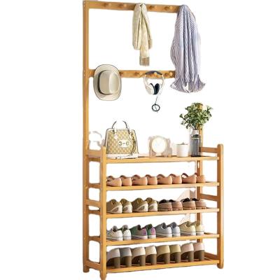 China New Arrival Modern Multi-Functional Amazing Storage (Other) Adjustable Bamboo For Entryways Home 5 Layers Shoes Rack for sale