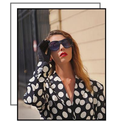 China Fashion Sunglasses 2023 Fashion Big Frame Women's Oversized UV400 Sunglasses for sale