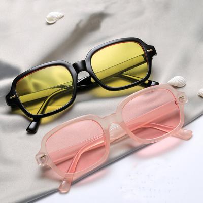 China Cheap Retro Fashion Sun Glasses Vintage Sun Glass Small Plastic Oval Sunglasses for sale