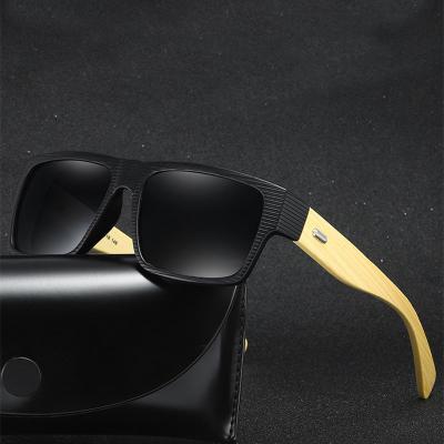 China Bamboo trend of fashion sunglasses legs men and women retro polarized lens driving sports sunglasses PC for sale