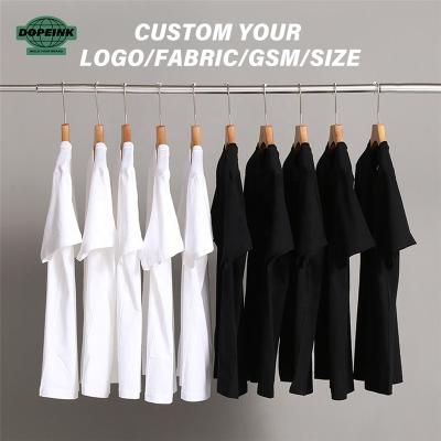 China Anti-wrinkle Custom Tshirt 100% Premium Pure Cotton Plain Black White Classic Short Sleeved Tee Summer Casual High Quality Men T Shirts for sale