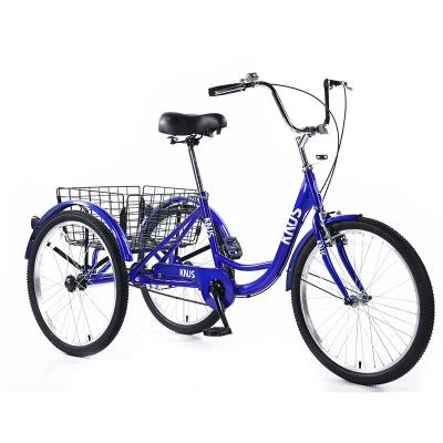 China Factory Price New Cargo Speed ​​Adult Single Type 24inch Steel Frame Tricycle for sale