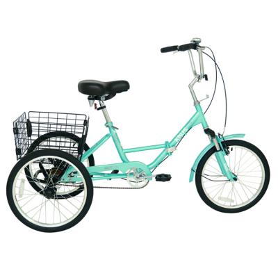 China High Quality Steel Frame Wholesale 20inch Foldable Single Speed ​​Cart Tricycle For Adults for sale