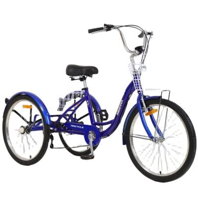 China Cargo Made In China Factory 24 Inch Aluminum Alloy Frame 7 Speed ​​Single Adults 3 Wheels Others Tricycles for sale