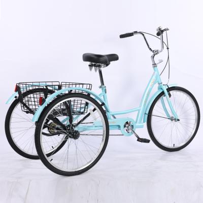 China Hot Selling Steel Frame China Good Quality 26 Inch Steel Frame 3 Wheels Adult Tricycle Bike for sale