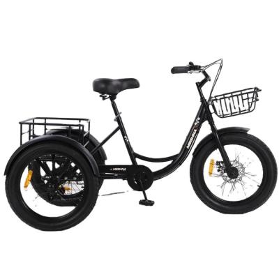 China Wholesale Steel Frame Customized Good Quality 20*Fat Tire 7 Speed ​​Snow Tricycle 3 Wheel Tricycle For Adults for sale