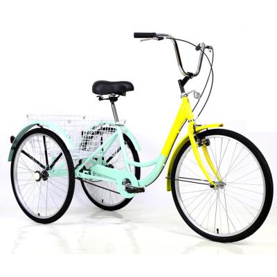 China Steel Frame Hot Selling Good Quality 26 Inch Steel Frame 3 Wheels Single Speed ​​7s Speed ​​Tricycle Ride for sale