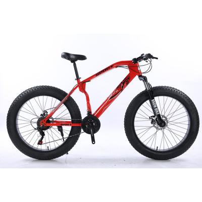 China 26 Inch 4.0 Leg Tire SHIMANO 21 Speed ​​Steel External Suspension Fat Bike Alloy Crown Snow Bike for sale