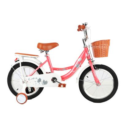 China With 12 inch front and rear fender steel frame kids high quality girls bike with training wheel 12 14 16 inch kids bike for sale