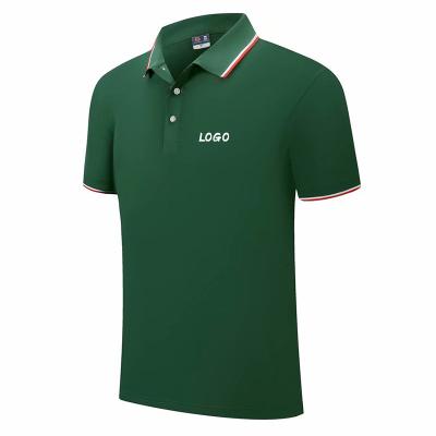 China 200g 50% Anti-wrinkle mulberry silk men's polo shirt custom logo printing OEM embroidery label lapel polo shirt for sale