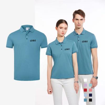 China Anti-Wrinkle Customized Lapel High Quality Unisex Polo Printed Logo Embroidered Short Sleeve T-shirt OEM for sale