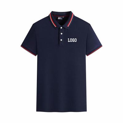 China 2021 Anti-wrinkle lace design lapel blank polo shirt unisex plus size OEM custom men's golf polo shirt LOGO polo shirt for sale