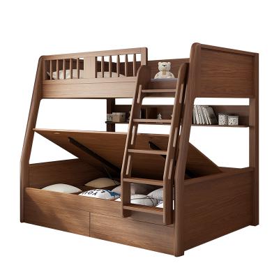 China Solid Wood Lockers Children's Bedroom Furniture Modern Simple Nordic Kids Bunk Bed for sale