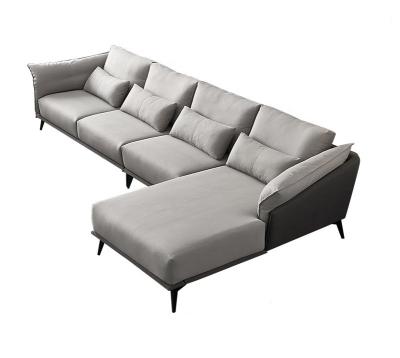 China Comfortable Minimalist Tech Fabric Combination Simple Living Room Corner Sofa for sale