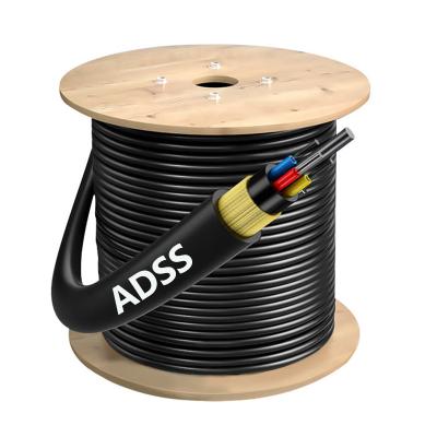 China Dielectric ADSS Fiber Optic Cable G652D G657A1 G657A2 Outdoor Aerial Fiber Optic Cable Te koop