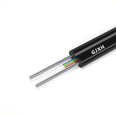 中国 G657A1 G657A2 Indoor Fiber Optic Cable With Steel Messenger 1/2/4/6/8/12Cores 販売のため