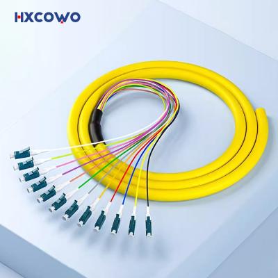 중국 SM G652D G657A 0.9mm Fiber Optic Pigtail 12 Color Fiber Cores LC UPC APC Patch Cord Pigtail 판매용